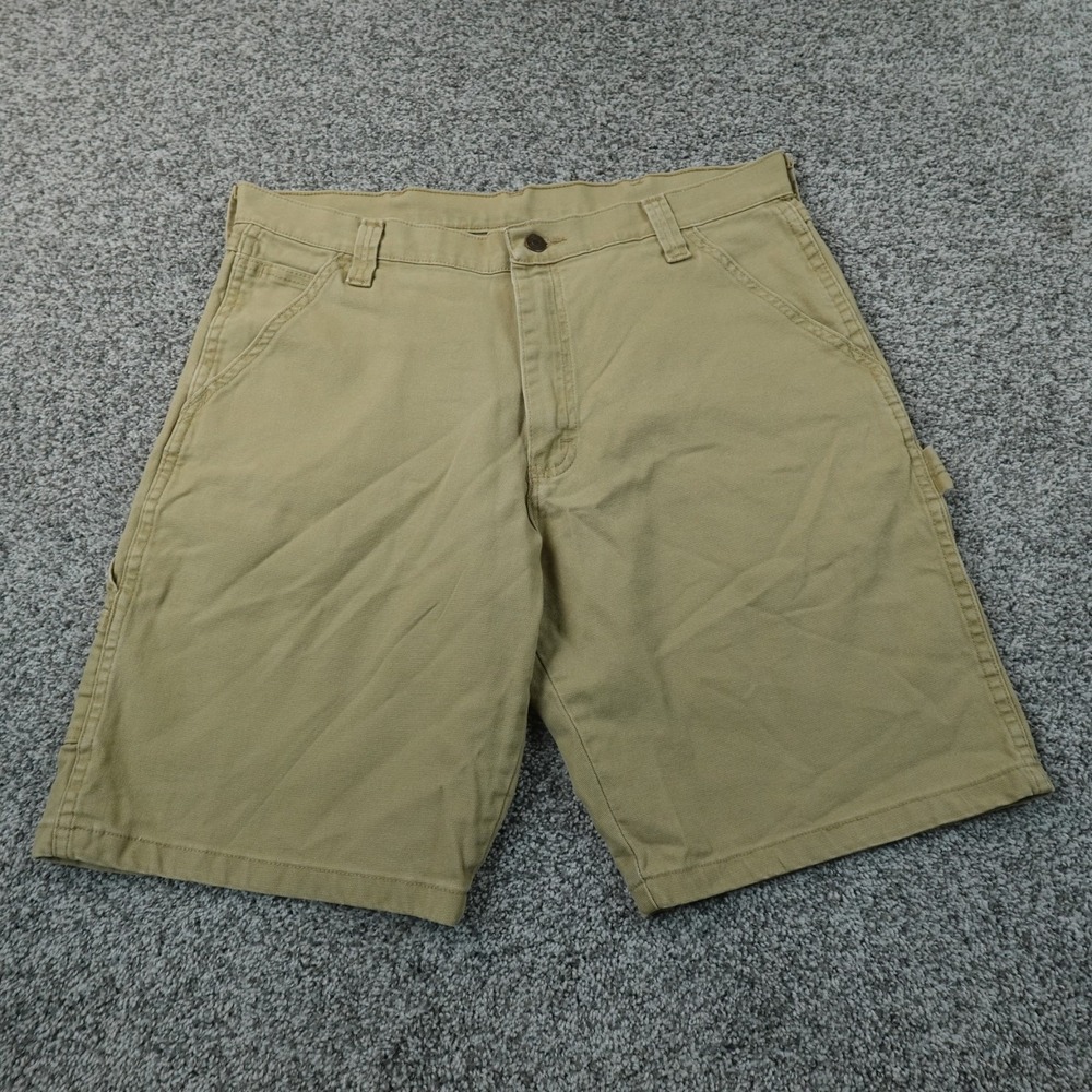 Wrangler Shorts Mens 34 Brown Beige Carpenter Cargo Utility Hammer Loop Stretch